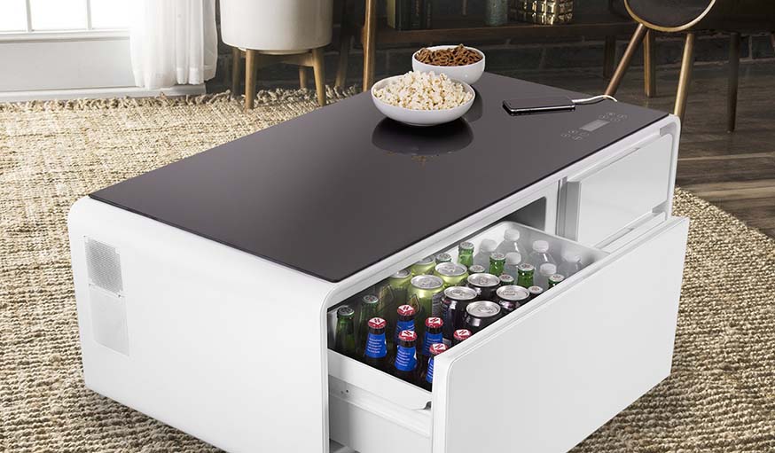 Table basse connectée avec Réfrigérateur 150L intégré MONTBLANC