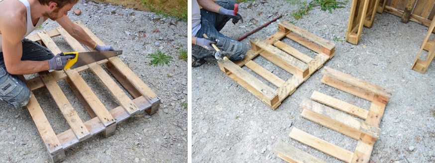 Jardinage : comment fabriquer un double bac à compost en bois de palettes