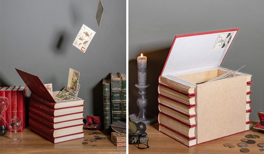 DIY : Fabriquer une boite livre secrète avec de vieux livres pour Halloween