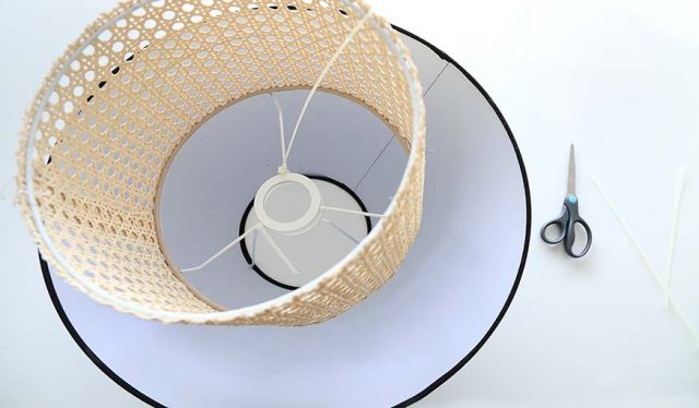 Tutoriel Pour Customiser Une Lampe Avec Un Abat Jour En Cannage