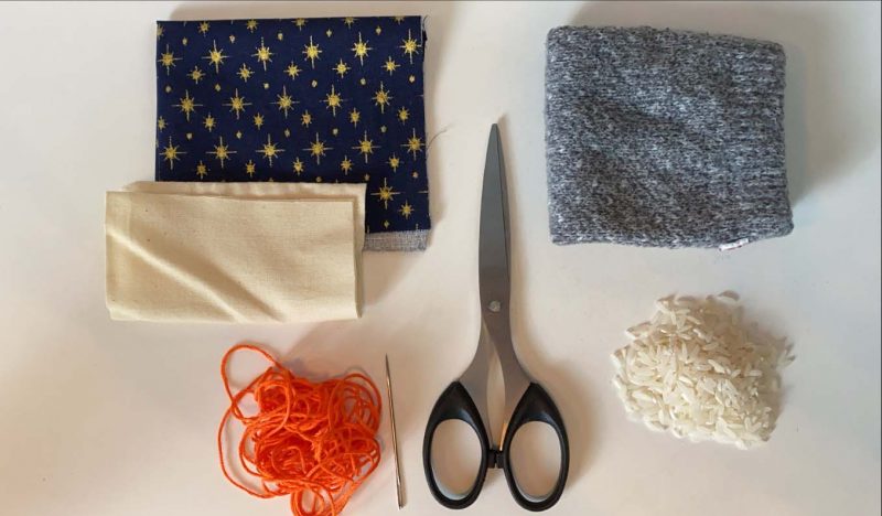 DIY facile pour fabriquer une bouillotte sèche avec du riz