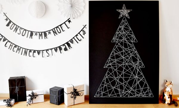 Tuto : Fabriquez un sapin de Noël graphique avec de la laine