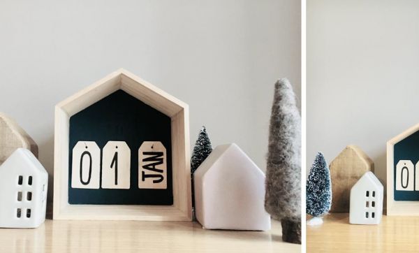 Tuto : Fabriquez un calendrier original en bois brut dans une petite maison !