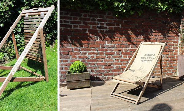 Tuto : Rénovez votre chaise longue avec un sac en toile de jute pour moins de 20 euros