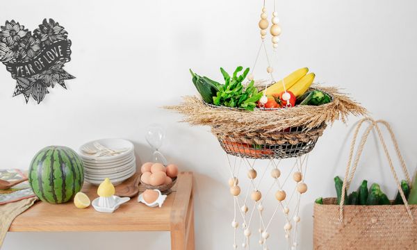 Tuto : Fabriquer avec trois fois rien un panier bohème pour fruits et légumes !