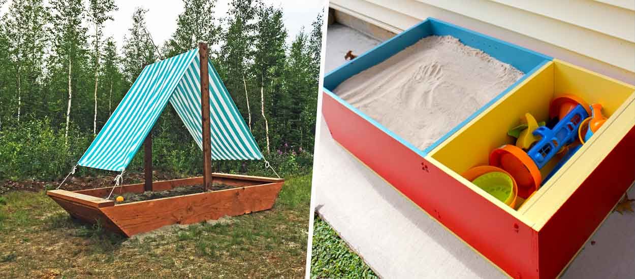 Construire un bac à sable pour le jardin : 8 exemples inspirants et  originaux