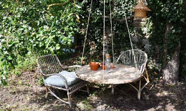 Tuto : Transformez un touret en table suspendue pour le jardin