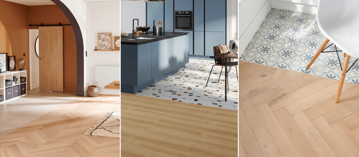 10 exemples inspirants pour mixer carrelage et parquet