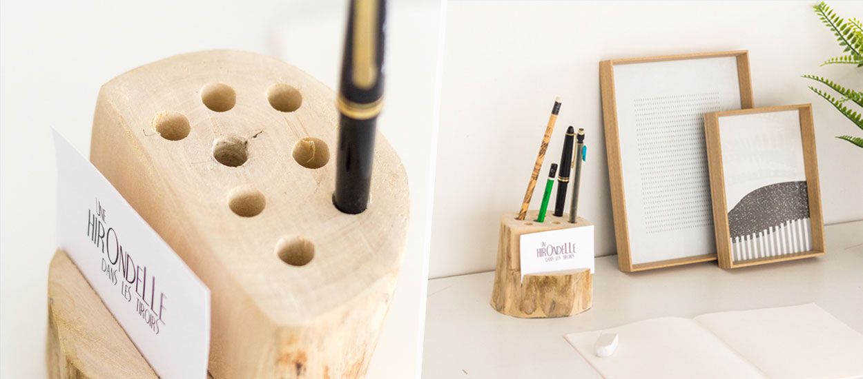 Tutoriel : Comment fabriquer un porte-crayon en bois à partir d'une bûche ?
