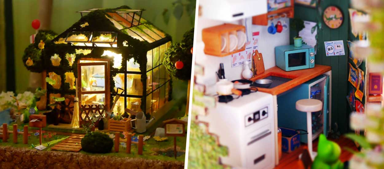DIY une maison de poupée - meubles miniatures à imprimer - la cuisine