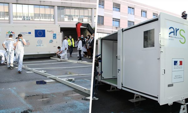 Cet hôpital mobile français se déplie en seulement 20 minutes pour faire face au Covid-19