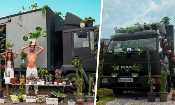 Ils vivent en camion avec plus d'une centaine de plantes (et les emmènent à travers l'Asie)