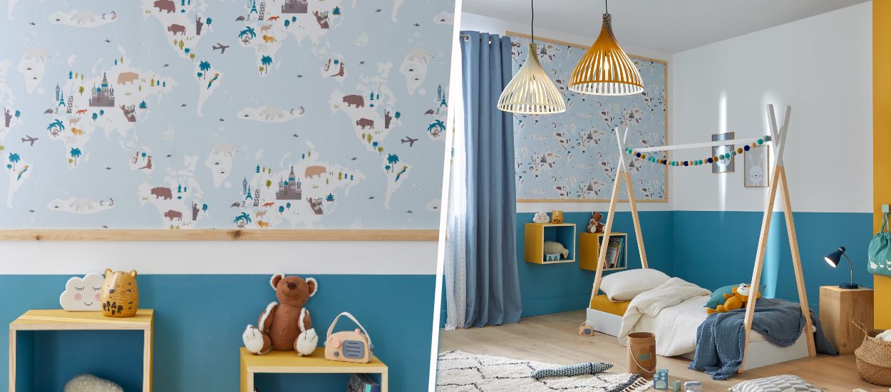 Chambre d'enfant : 20 idées pour adopter le papier peint !