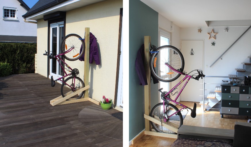 PRO BIKE TOOL Support de sol vertical pour vélos - Support de rangement  pour vélos d'intérieur pour le garage ou l'appartement- rangement velo  garage - support velo sol - rangement velo 