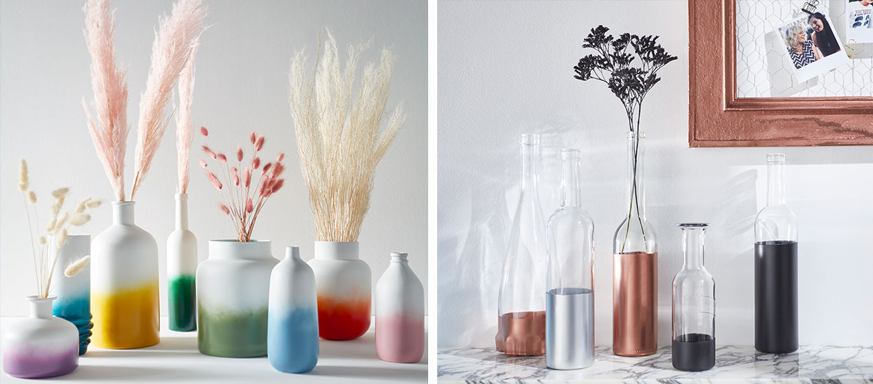 Tuto : comment customiser des vases avec de la peinture aérosol ?