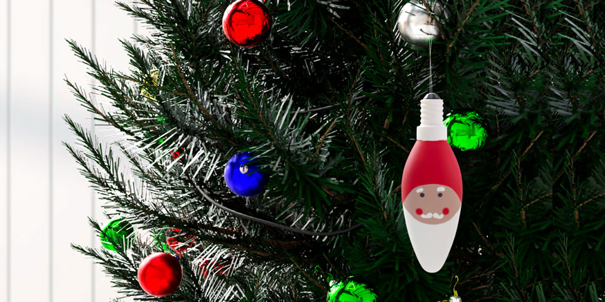 Une Ampoule Avec Un Arbre De Noël à L'intérieur
