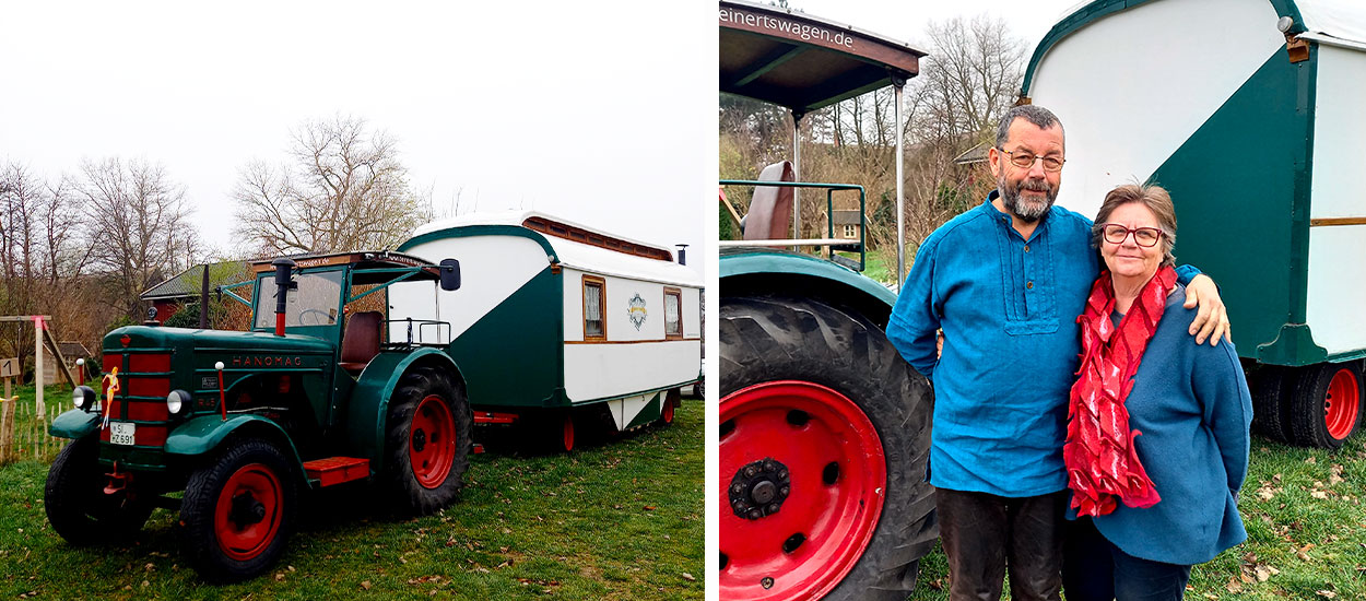 Vie de nomade : ils ont aménagé une roulotte de cirque pour y vivre
