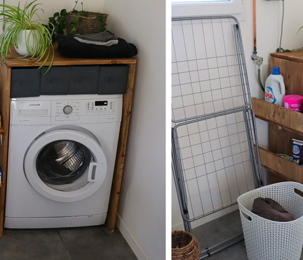 DIY : Comment ajouter du rangement en cachant sa machine à laver ?