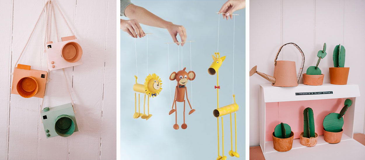 Recyclage ludique : 6 projets DIY pour enfants avec du carton, papier et plastique