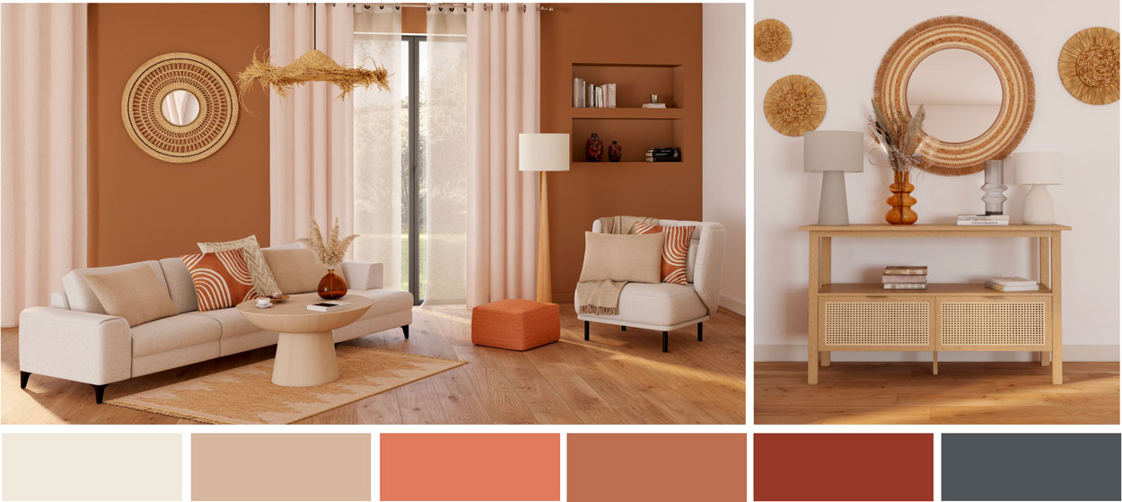 Tendance déco : Matières brutes et couleurs épicées pour une déco chaleureuse et naturelle